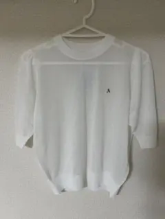 Apuweiser-riche 半袖ニット ホワイト