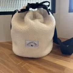 CONVERSE ボア 巾着 ショルダーバッグ