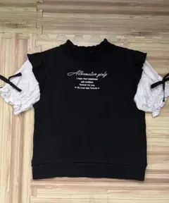 《ALGY》袖切り替えTシャツXS 140