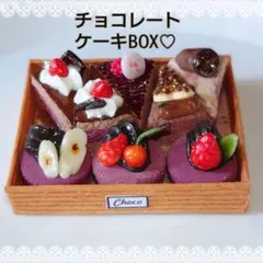 チョコレートケーキBOX✽シルバニア✽ミニチュアフード✽ドールハウス✽リーメント