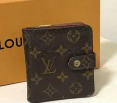美品　ルイヴィトン モノグラム コンパクトジップ 財布 二つ折り ラウンドジップのサムネイル
