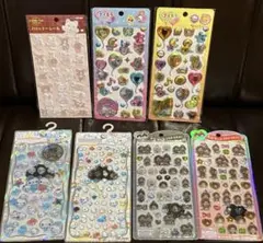 うるちゅるPOPシールもんちっちプチドロップステッカーあわわちゃん等7点セット