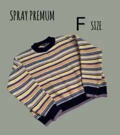 【SPRAY PREMUM】配色ボーダーニット