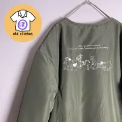 未使用品　ディズニー　リバーシブルボア中綿コート　プーさん　カーキ　サンド　古着のサムネイル