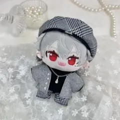 ポージングぬい　ぬい服　【コート】　モノクロ