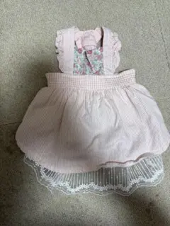 犬服 フリル付きストライプドレス Sサイズ