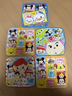 ディズニーツムツムハンカチ5枚セット　赤ちゃんハンカチ　幼児園用ハンカチ　新品