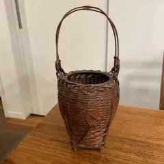 竹製円筒形バスケット