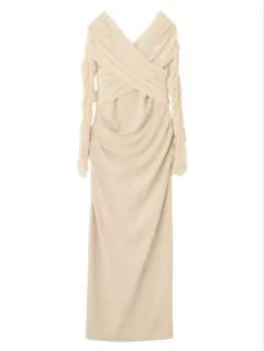 COCO DEAL ココディール ギャザードレープカットソーワンピース