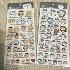 ちいかわ　４サイズステッカー　ハチワレ　ミックス　２種セット