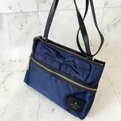【美品　完売】 ランバンオンブルー リボンサコッシュ ショルダーバッグのサムネイル