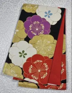 se-027 正絹袋帯 振袖 成人式 美品 桜 万寿菊 竹 - メルカリ