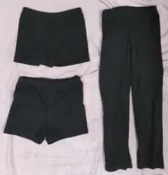 UNIQLO 120 ブラック ショートパンツ、スパッツ 3点セット