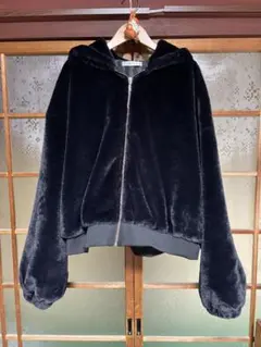 LAPOCIA フリースフード付きファーブルゾン
