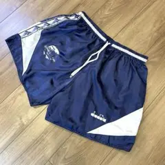 90s DIADORA ディアドラ ナイロンショートパンツ Y2K ネイビーXLのサムネイル