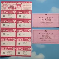 モスバーガー福袋お食事補助券2026 +　株主優待券②