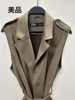 ✨️美品✨️ZARA スエード風ベスト ロングベスト