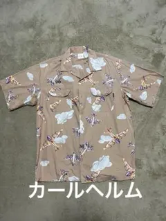 カールヘルム 柴犬 豆柴 総柄 半袖シャツ アロハシャツ ピンクハウス