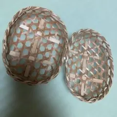 竹製 楕円形 ざる 2個セット