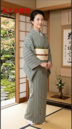 【人気】くるり竹麻楊柳　着物M しつけ付き /近江ちぢみ 人気】くるり竹麻楊柳 着物M しつけ付き /近江ちぢみ - メルカリ