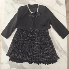 フォーマルドレス 【110サイズ】 黒白ドット