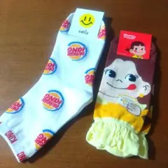 靴下　BURGER　KING　ぺこちゃん