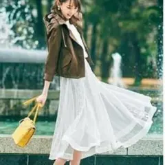 アプワイザーリッシェ　レースロングスカート　Sサイズ　白