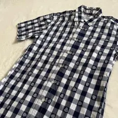 【極美品/NIGO期】S エイプ マイロ総柄 チェックシャツ 日本製 カレッジのサムネイル