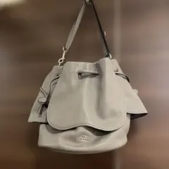 美品COACH チューリップバッグ バケツバッグ グレー