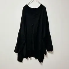 【3L】ニット/薄手 チュニック丈 大きいサイズ 長袖 秋冬 前後差スリット