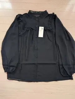 earth music＆ecologyシアーフリルシャツブラウス新品タグ付き