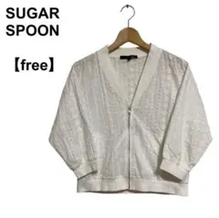 【古着】レディース シュガースプーン 長袖シャツ ジップアップ レース