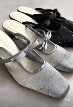 リボン ベルトラインストーンシアー ミュール　オリエンタルトラフィック