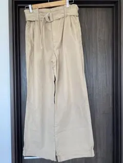 フリークスストア ハイウエスト ワイドパンツ ベルト付き