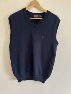 【美品】Polo by Ralph Lauren ニットベスト M ネイビー