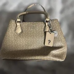 いきなり値下げ！GUESS ハンドバッグ モノグラム柄 ベージュ　ショルダー