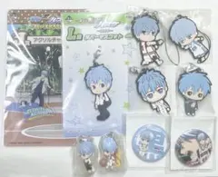 黒子のバスケ 黒バス 缶バッジ ラバスト キーホルダー 黒子テツヤ セット