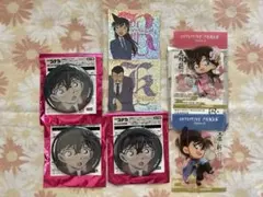 名探偵コナン　缶バッジ　ステッカーシール　トレーディングクリアフィルム