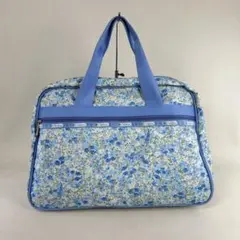 LeSportsac 花柄 ボストンバッグ 大容量 トート 青系