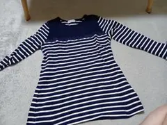 ネイビーとホワイトストライプ 長袖トップス
