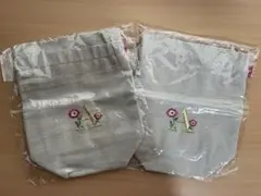 【新品・未使用】イニシャル入り　巾着ポーチ