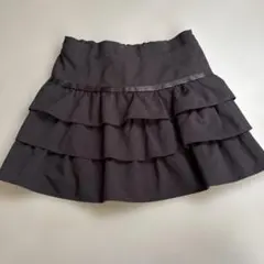 フリル付きブラックスカート 120