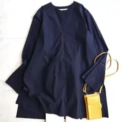 美品♪カレンソロジー タイプライター コットン スキッパーブラウス チュニックのサムネイル