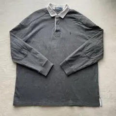 訳あり Polo by Ralph Lauren ラガーシャツ グレー XL