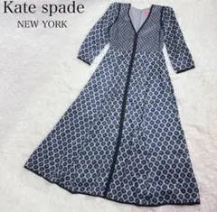 Kate Spade スペードフラワーロングワンピース Aラインマキシ丈