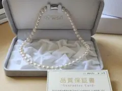 美品】老舗宝飾店購入 アコヤ真珠 ネックレス 7mm珠 42cm 高級ケース付 