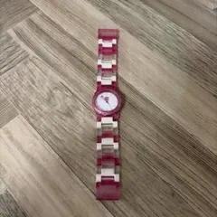 希少 LEGO 腕時計 ピンク ホワイト 電池交換済❕