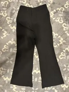 黒 フレアパンツ ウエストゴム付き