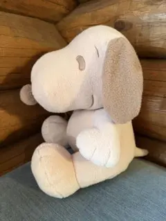 スヌーピー　スーパーラージ　ぬいぐるみ　もこふわ　ブラウン　ver
