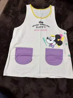 ミッキーマウス エプロン ポケット付き　保育士